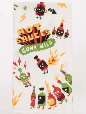 Blue Q Hot Sauce Gone Wild Dish Towel